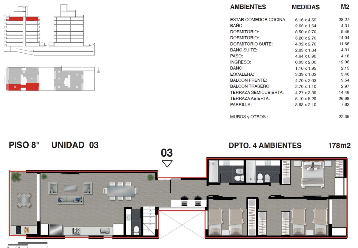 Plano 17 de 18 — Edificio Sarmiento al 1500
