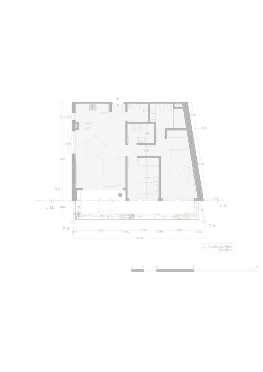 Plano 3 de 8 — Edificio en Ricchieri y Catamarca